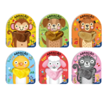 Combo Livros Abração com 6 Animais Dedoches