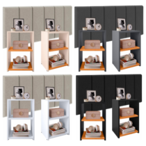 Conjunto 2 Mesas Cabeceira Retrô + Cabeceira Cama Casal Box 140cm Casa Uau