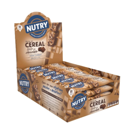 Display Com 24 Barras Nutry De Cereais Bolo De Chocolate 22g
