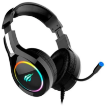 Headset Havit Gamer Over-ear Iluminação RGB com Microfone
