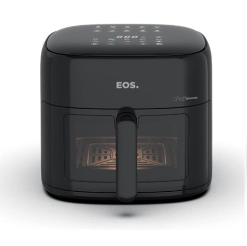 Fritadeira Sem Óleo Air Fryer EOS Chef Gourmet 6.2L Compacta Digital Preto