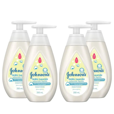 Johnson’s Baby 4 Unidades Sabonete Líquido Recém Nascido 200ml