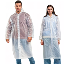 Kit 2 Capas De Chuva Premium Reforçada Pvc Transparente Resistente