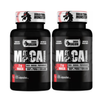 Kit 2 Unidades Maca Peruana Negra 120 Capsulas Black Pura Premium Snake Dragon