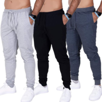 Kit 3 Calça Moletom Jogger Masculina Com Bolso Fristyle