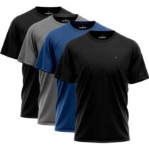 Kit 4 Camisas Dry Fit Sandrini Masculina Academia Treino UV