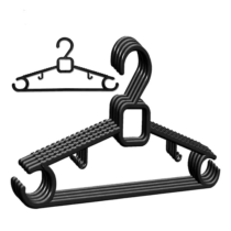 Kit 60 Cabides Luxo Premium Adulto Reforçado Preto