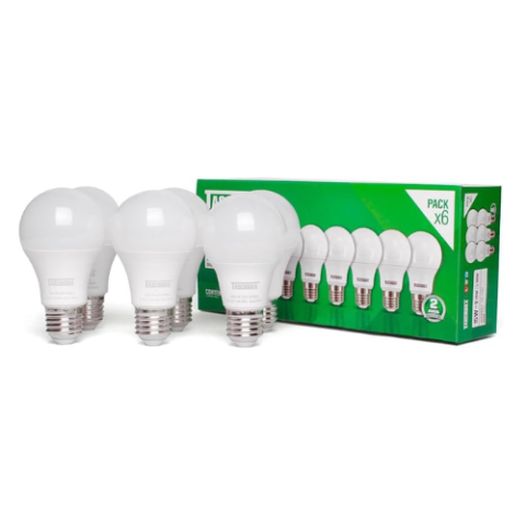Kit 6 Lâmpadas Led Taschibra TKL 80 12W Bivolt
