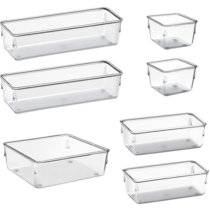 Kit 7 Organizadores Modular Acrimet Multiuso Acrílico Transparente