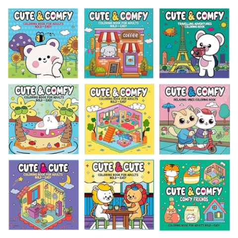 Livro de Colorir Cute & Comfy Coloring