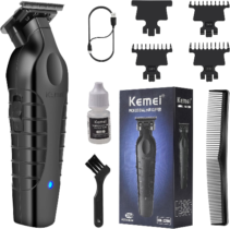 Máquina Cabelo/Barba Corte Profissional Recarregável sem fio Kemei