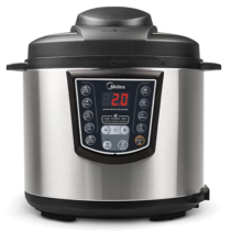 Midea Panela de Pressão Elétrica 6L Digital Inox/Preto 110v