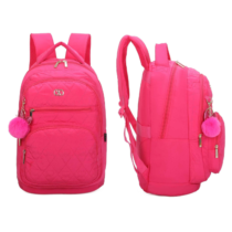 Mochila Juvenil Cairo Poliéster Santino Pink