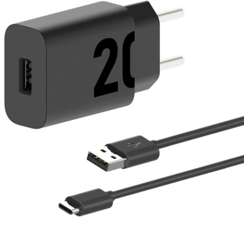 Motorola Carregador Turbo Power 20W Cabo 1 Metro Porta USB-A, Cabo USB-C
