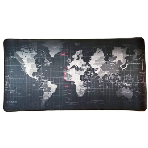 Mouse Pad Gamer Extra Grande 70x35cm Bordas Costuradas e Base Antiderrapante Exbom Mapa Mundi