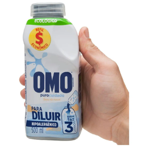 OMO Puro Cuidado Sabão Líquido Refil 500ml