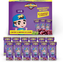 Pack 12 Sucos Aventureiros Uva 200ml Pack 12 Sucos Aventureiros Uva 200ml
