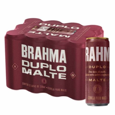 Pack 12 Unidades Cerveja Brahma Duplo Malte 350ml