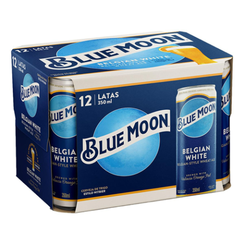 Pack 12 Unidades Cerveja Belgian White Ale Blue Moon 350ml