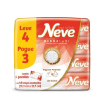 Pack 4 Pacotes Lenço Umedecido Neve Toque de Seda 48 unidades cada