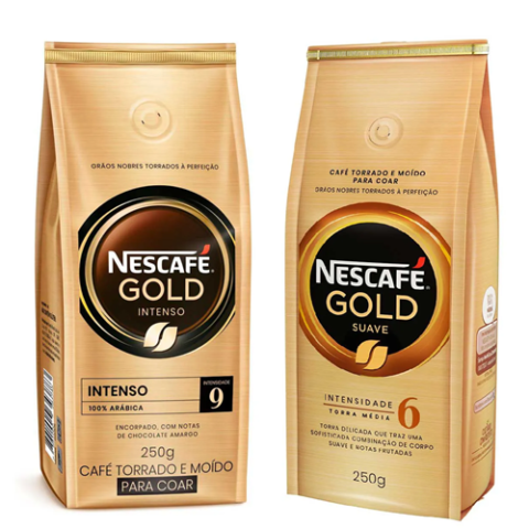 Pacote Nescafé Café Torrado e Moído Gold Intenso ou Suave 250g