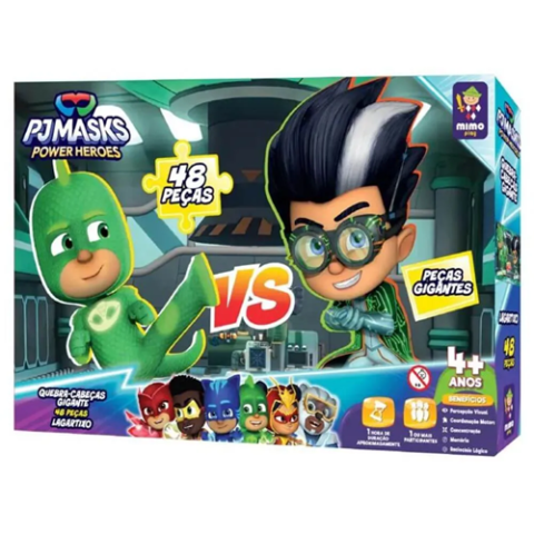 Quebra Cabeça Gigante PJ Masks Lagartixo 48 peças Mimo