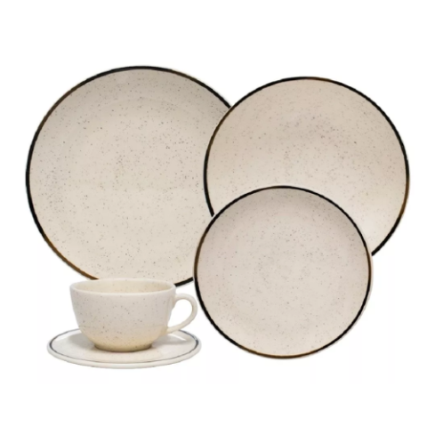 Aparelho De Jantar E Chá Unni Brisa 20 Peças Oxford