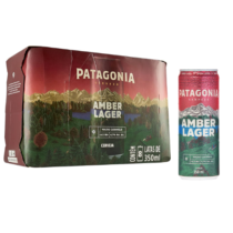Pack 8 Unidades Cerveja Patagonia Amber Lager Nacional 350ml