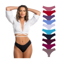 Kit 10 Calcinhas Fio Dental Sem Costura Corte Laser