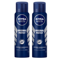 Kit 2 Desodorantes Antitranspirante Aerosol Nivea Men Original Protect 48h 150ml