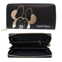 Carteira Feminina Rosto Minnie Preta Disney