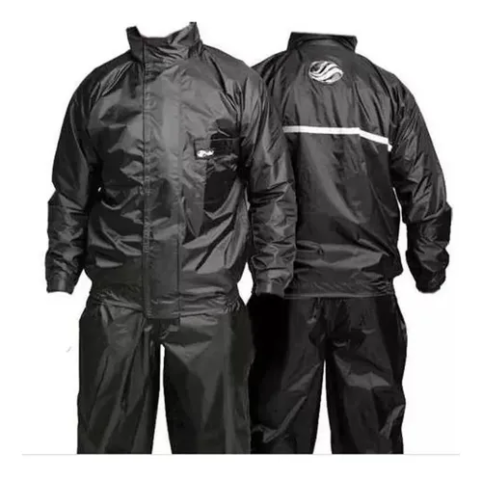 Conjunto Capa Chuva Moto Emborrachada Impermiavel Com Gola