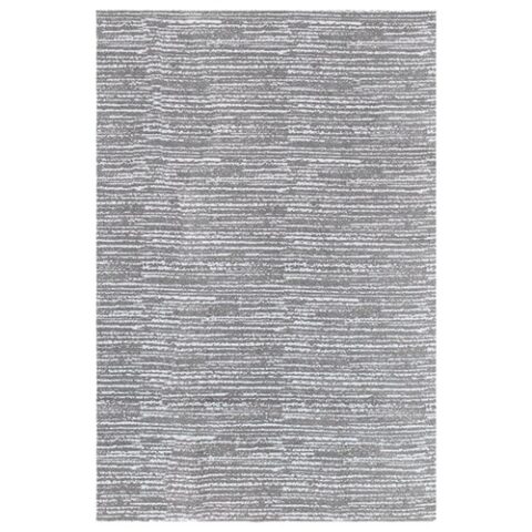 Tapete Sala Antiderrapante Luxuoso 2,00m x 1,40m Mesclado Cinza Artesanal Jacquard