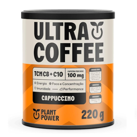 Suplemento Cappuccino Plant Power Ultracoffee Lata 220g