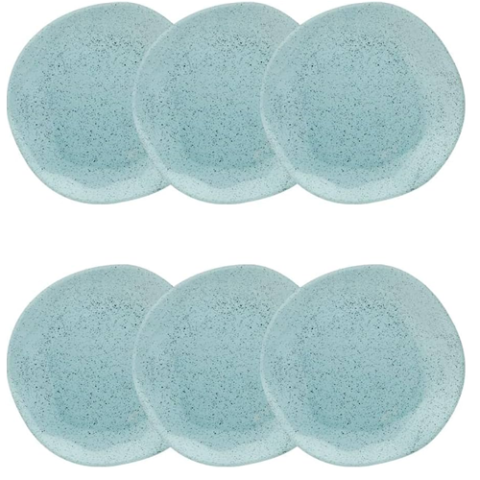 Conjunto De 6 Pratos Fundos 22,5cm Ryo Blue Bay Oxford