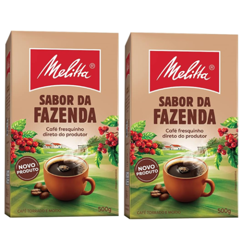2 Unidades Melitta Café Tradicional Sabor Da Fazenda Vácuo 500g