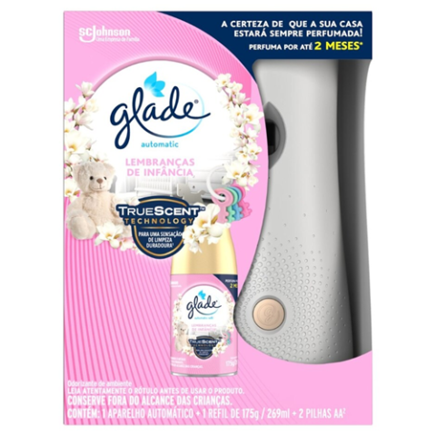 Aparelho Glade Desodorizador Automatic Spray + Refil Lembrança De Infância 269ml
