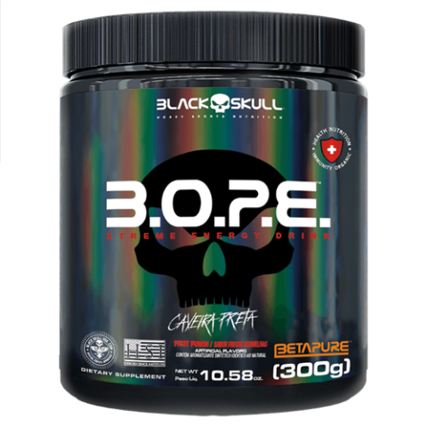 B.O.P.E Pré Treino Frutas Vermelhas Black Skull 300g