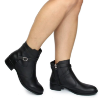 Bota Feminina em Couro Legitimo Cano Curto Arietto
