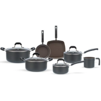 Brinox Jogo de Panelas Antiaderente Ceramic Life 7 Peças Fine Cinza