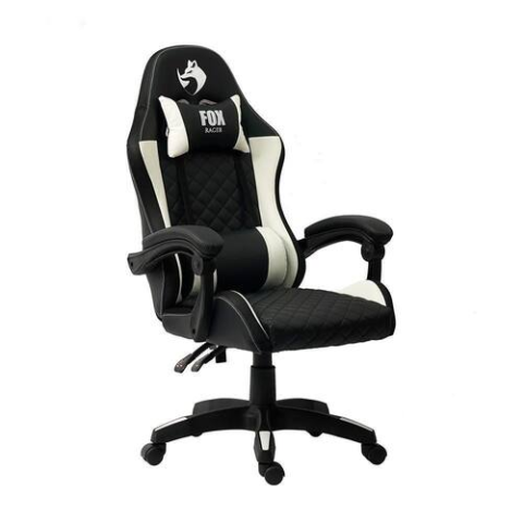 Cadeira Gamer Fox Racer Vulpes Reclinável Almofadas Branca