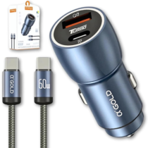 Carregador Super Turbo Veicular 60W Duas Portas
