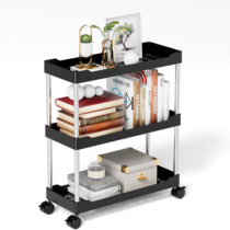 Carrinho Organizador Multiuso 3 Prateleiras 60cm com Rodinhas Móvel