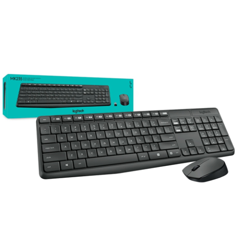 Combo Teclado e Mouse Sem fio Logitech MK235