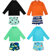 Conjunto Blusa Proteção UV50+ Infantil Menino + Sunga Praia Proteção Solar Fofotinhos