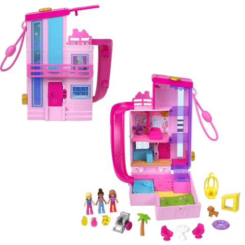 Conjunto Casa Polly Pocket E Barbie Dreamhouse Mattel