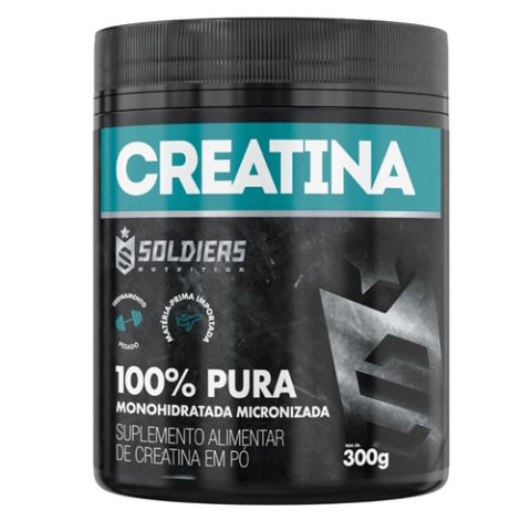 Creatina Soldiers Nutrition Monohidratada 300g 100% Pura Importada