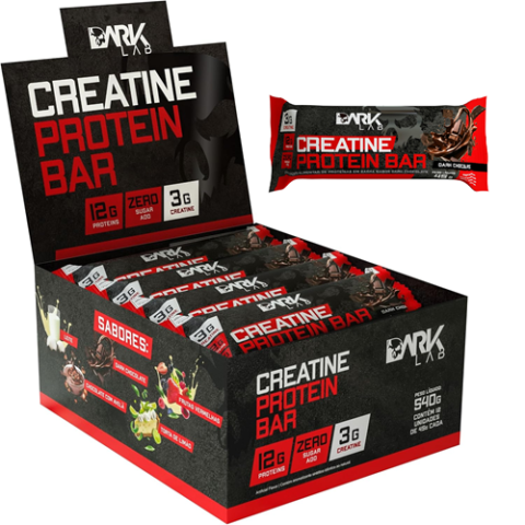 Display 12 Unidades Creatine Protein Bar DarK Chocolate Dark Lab