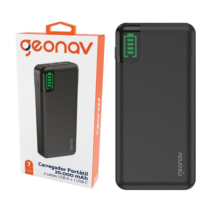 Geonav Power Bank Carregador Portátil Universal 20.000mAh com 2 saídas USB Preto