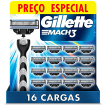Gillette Mach3 Refil Para Barbear 16 Unidades